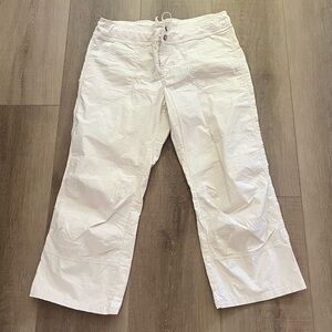 Kuhl Women 14 Dusty Rose Pale Organic Cotton Crochet Lace Trim‎ 32x23 Cropped